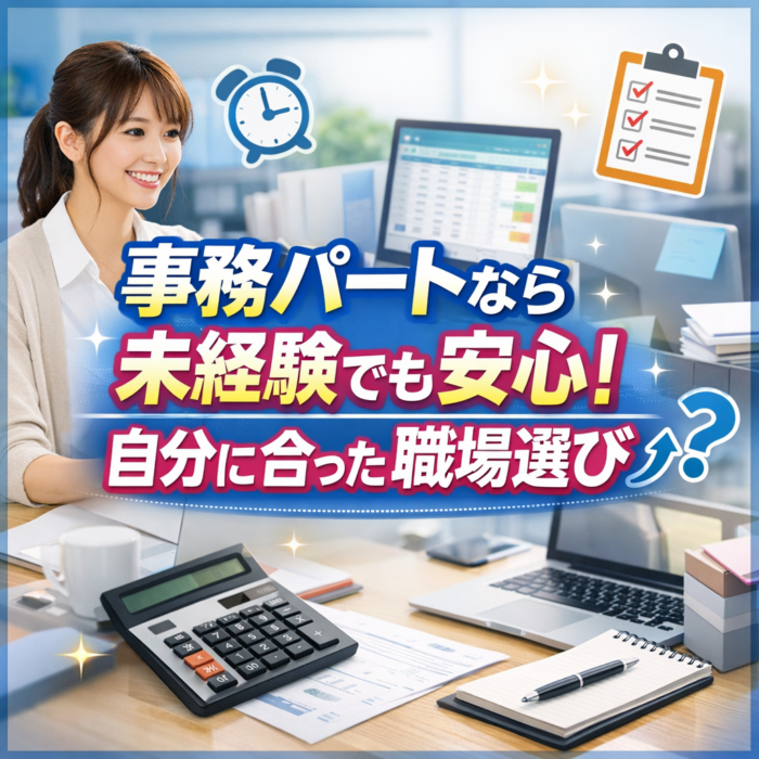 事務パートなら未経験でも安心！自分に合った職場選び
